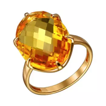 Серебряное кольцо с цитрином