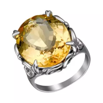 Серебряное кольцо с цитрином
