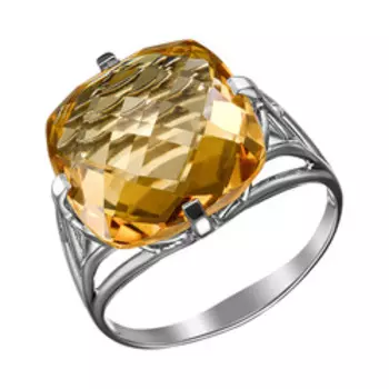 Серебряное кольцо с цитрином
