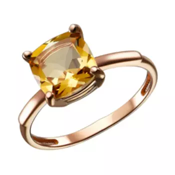 Серебряное кольцо с цитрином