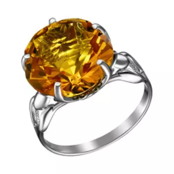 Серебряное кольцо с цитрином