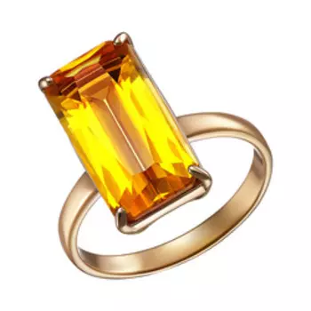 Серебряное кольцо с цитрином