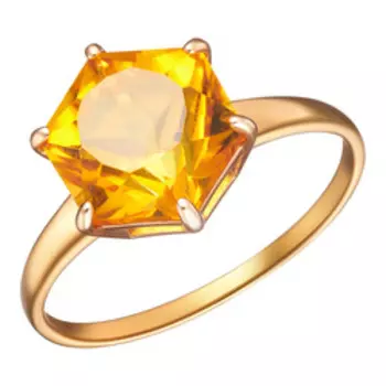 Серебряное кольцо с цитрином