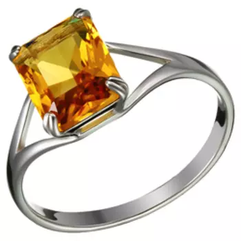 Серебряное кольцо с цитрином