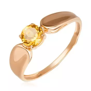 Серебряное кольцо с цитрином