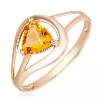 Серебряное кольцо с цитрином