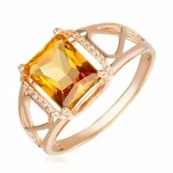 Серебряное кольцо с цитрином