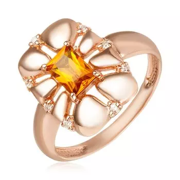 Серебряное кольцо с цитрином