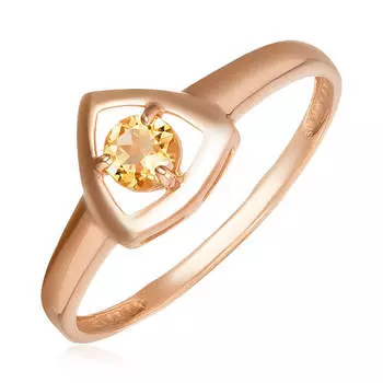 Серебряное кольцо с цитрином