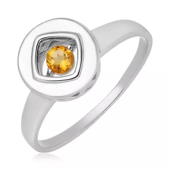 Серебряное кольцо с цитрином