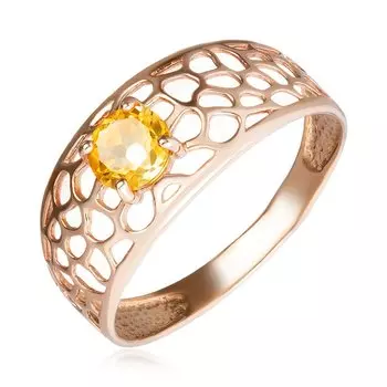 Серебряное кольцо с цитрином