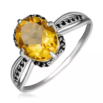 Серебряное кольцо с цитрином
