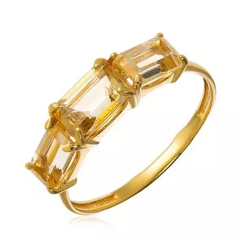 Серебряное кольцо с цитрином