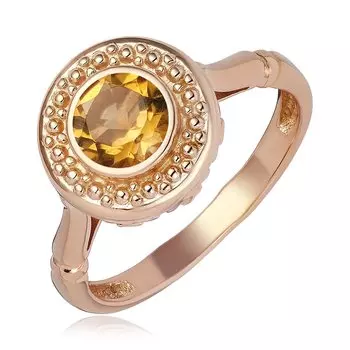 Серебряное кольцо с цитрином