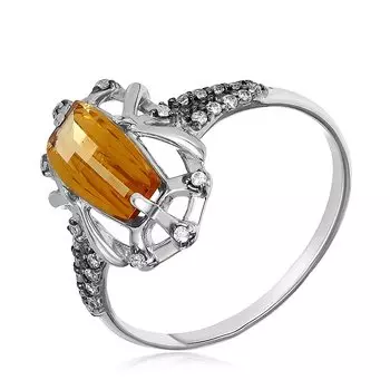 Серебряное кольцо с цитрином