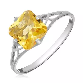 Серебряное кольцо с цитрином