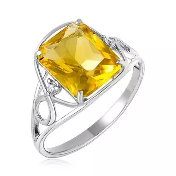 Серебряное кольцо с цитрином