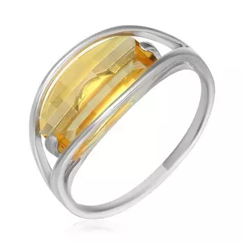 Серебряное кольцо с цитрином
