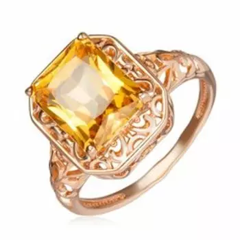 Серебряное кольцо с цитрином