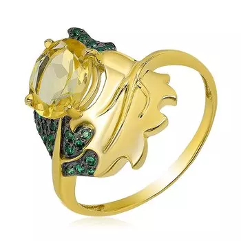 Серебряное кольцо с цитрином