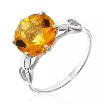 Серебряное кольцо с цитрином