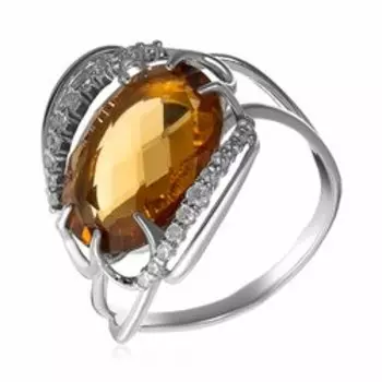 Серебряное кольцо с цитрином