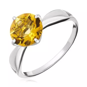 Серебряное кольцо с цитрином