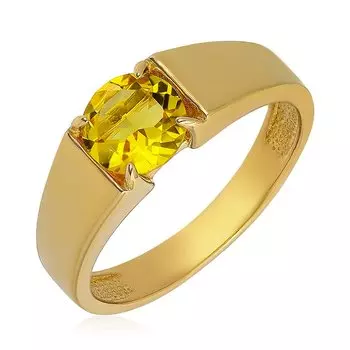 Серебряное кольцо с цитрином