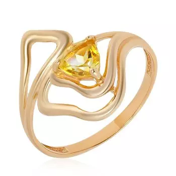 Серебряное кольцо с цитрином