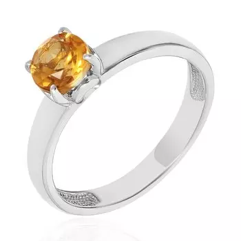 Серебряное кольцо с цитрином