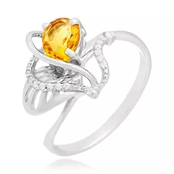 Серебряное кольцо с цитрином