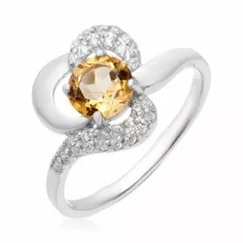 Серебряное кольцо с цитрином