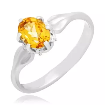 Серебряное кольцо с цитрином