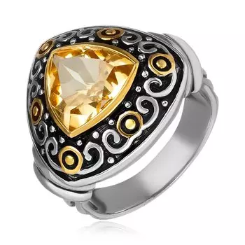 Серебряное кольцо с цитрином
