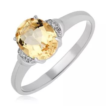 Серебряное кольцо с цитрином