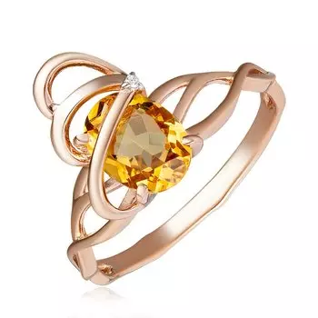 Серебряное кольцо с цитрином