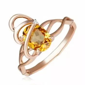 Серебряное кольцо с цитрином