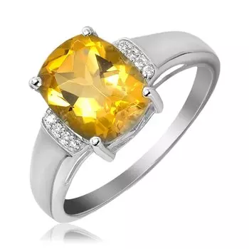 Серебряное кольцо с цитрином