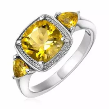 Серебряное кольцо с цитрином