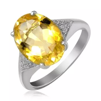 Серебряное кольцо с цитрином