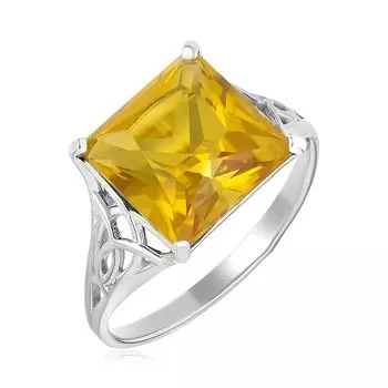 Серебряное кольцо с цитрином