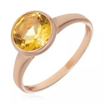 Серебряное кольцо с цитрином