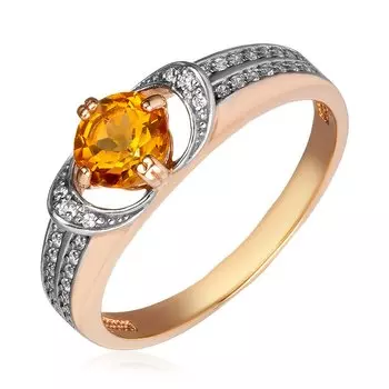 Серебряное кольцо с цитрином