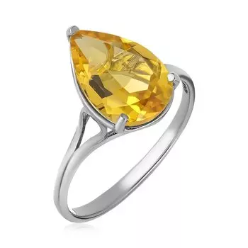 Серебряное кольцо с цитрином
