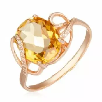 Серебряное кольцо с цитрином