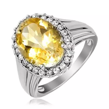 Серебряное кольцо с цитрином