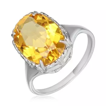 Серебряное кольцо с цитрином