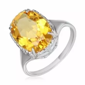 Серебряное кольцо с цитрином
