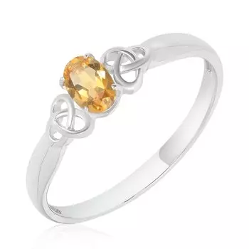 Серебряное кольцо с цитрином