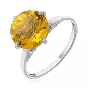 Серебряное кольцо с цитрином
